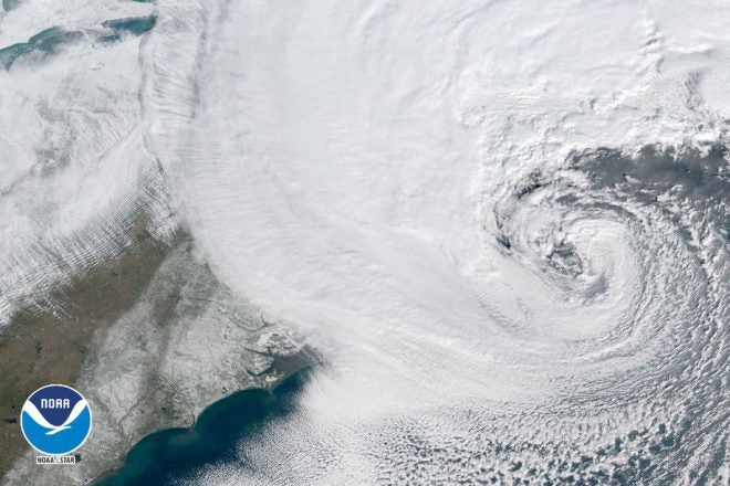 Bomb Cyclone Explodes Over Northeast