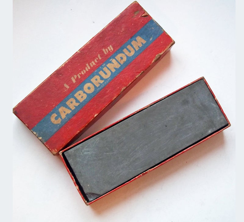 Silicon Carbide Vintage New 12" Oval Carborundum #191 Scythe Sharpening Stone 