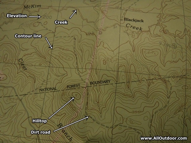 TOPO map Sabine National Forest near Pineland, Texas