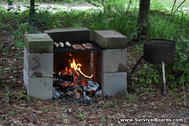 Building a Homemade Cinder Block Grill - AllOutdoor.com