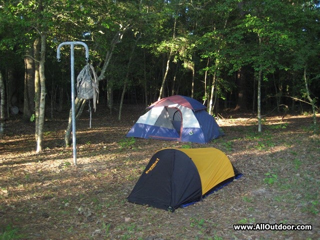 Camping on the Aneglina River near Jasper, Texas