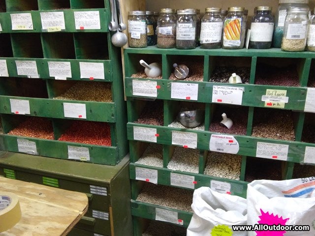 Seeds for sale at Circle Three Feed in Jasper, Texas.