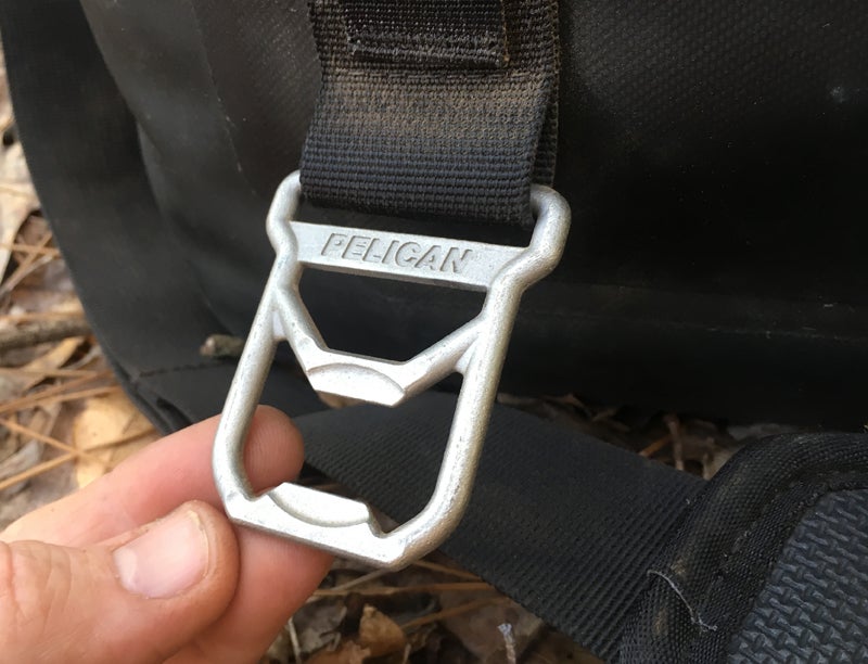 Pelican 24 can soft side cooler bottle opener/tie down