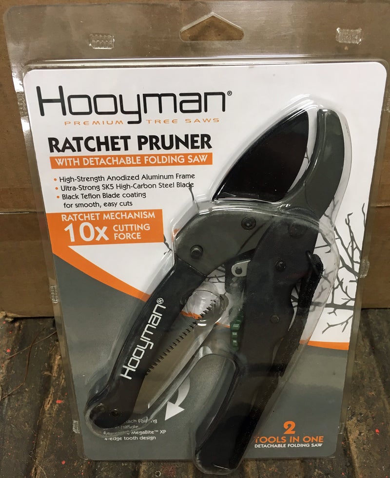 Hooyman Ratchet Pruner in the package.