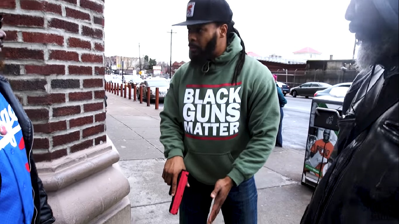 Maj Toure of BLACK GUNS MATTER Gives Gun Classes on the Street Maj Toure of BLACK GUNS MATTER Gives Gun Classes on the Street