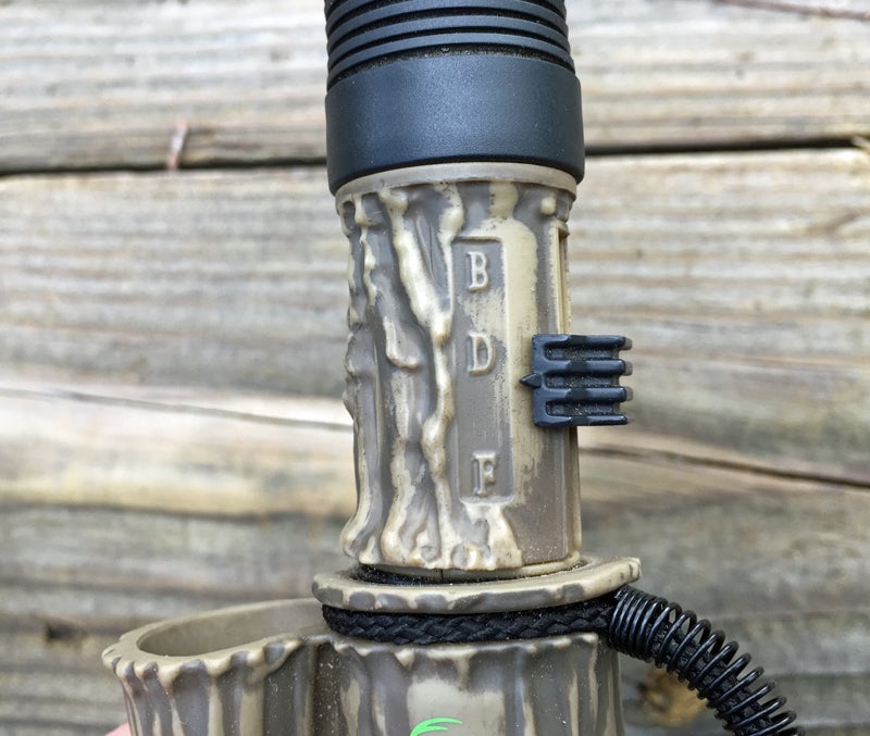 Flextone Extractor deer call slider quickly changes from buck to doe to fawn.