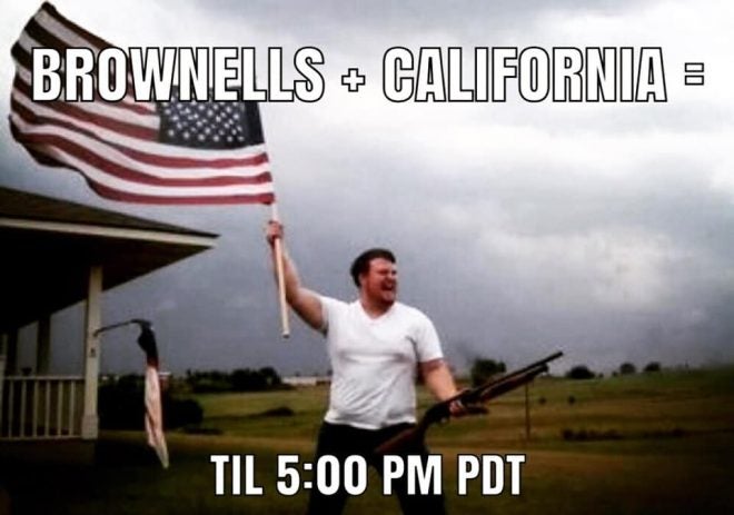 Buy Now! Brownells to Fill California Magazine Orders a Few More Hours