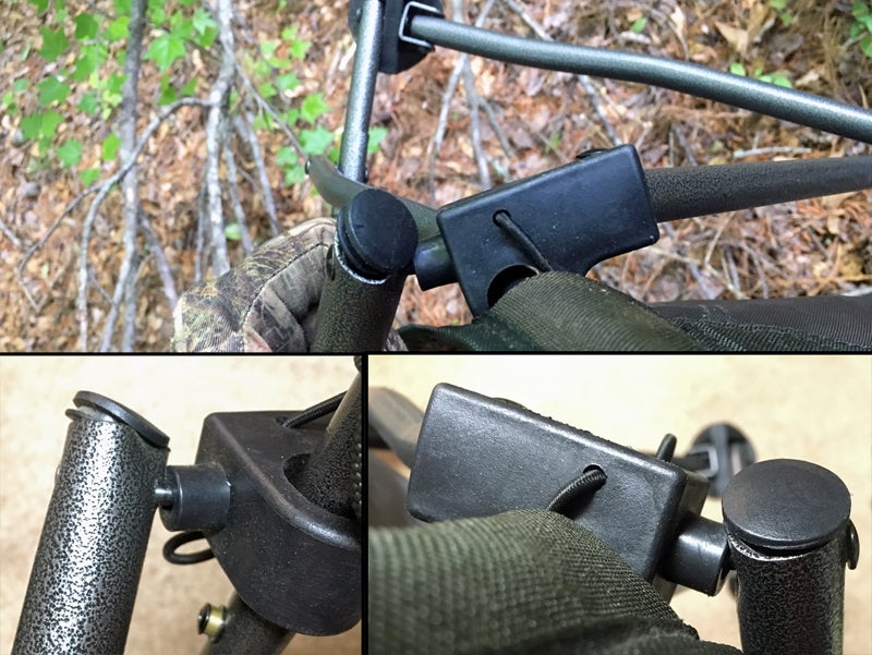 Primos Wing Man turkey hunting chair with bent rivets.