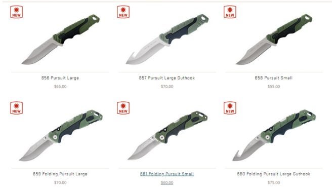 New “Pursuit” Hunting Knives from Buck