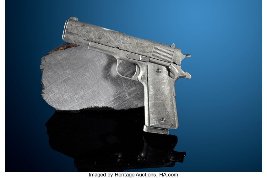 Government Model 1911 made from a meteorite. Image © Heritage Auctions.