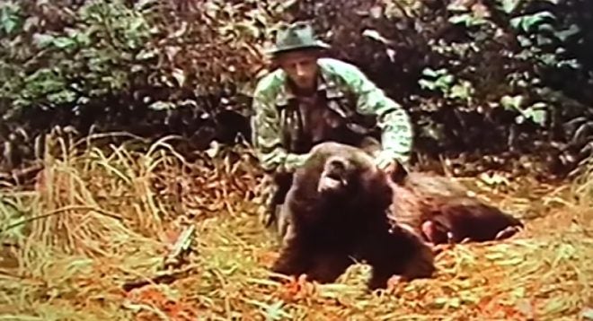 Watch Fred Bear Hunt Kodiak Bear With a Recurve Bow