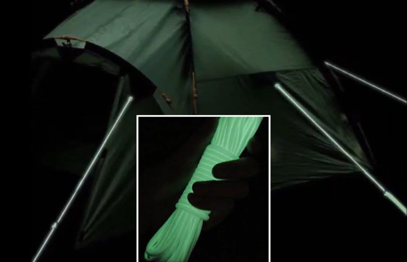 Glowing Tent Ropes to Prevent Tripping Glowing Tent Ropes to Prevent Tripping