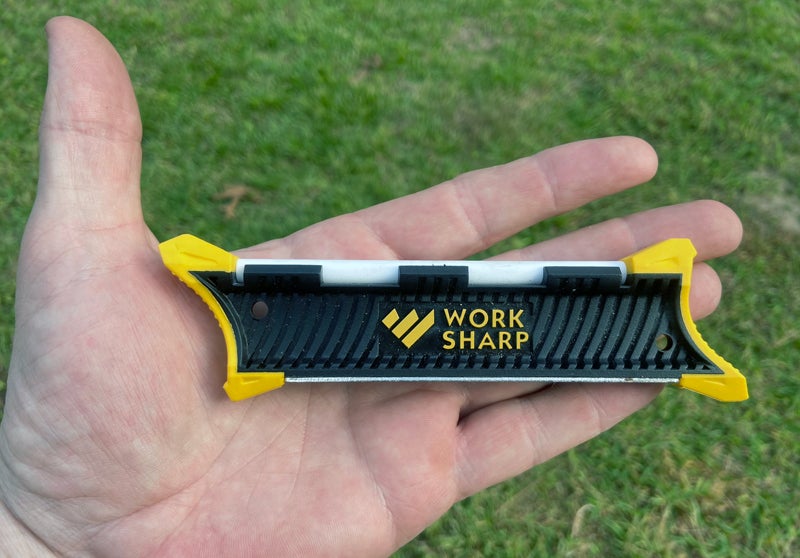 It's not the smallest pocket sharpener. (Photo Russ Chastain)