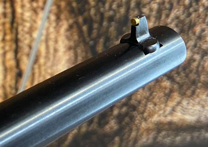 Heritage Rancher carbine has a brass bead front sight. (Photo © Russ Chastain)
