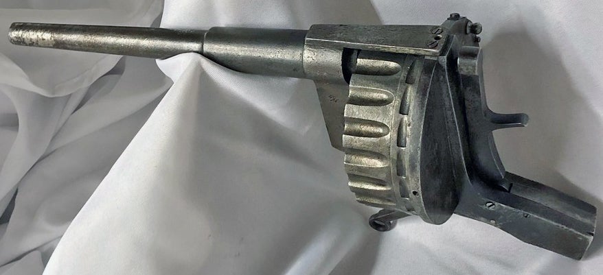 Dirty Harry, Step Aside: 455-cal 20-shot revolver with 10″ barrel. Dirty Harry, Step Aside: 455-cal 20-shot revolver with 10″ barrel.