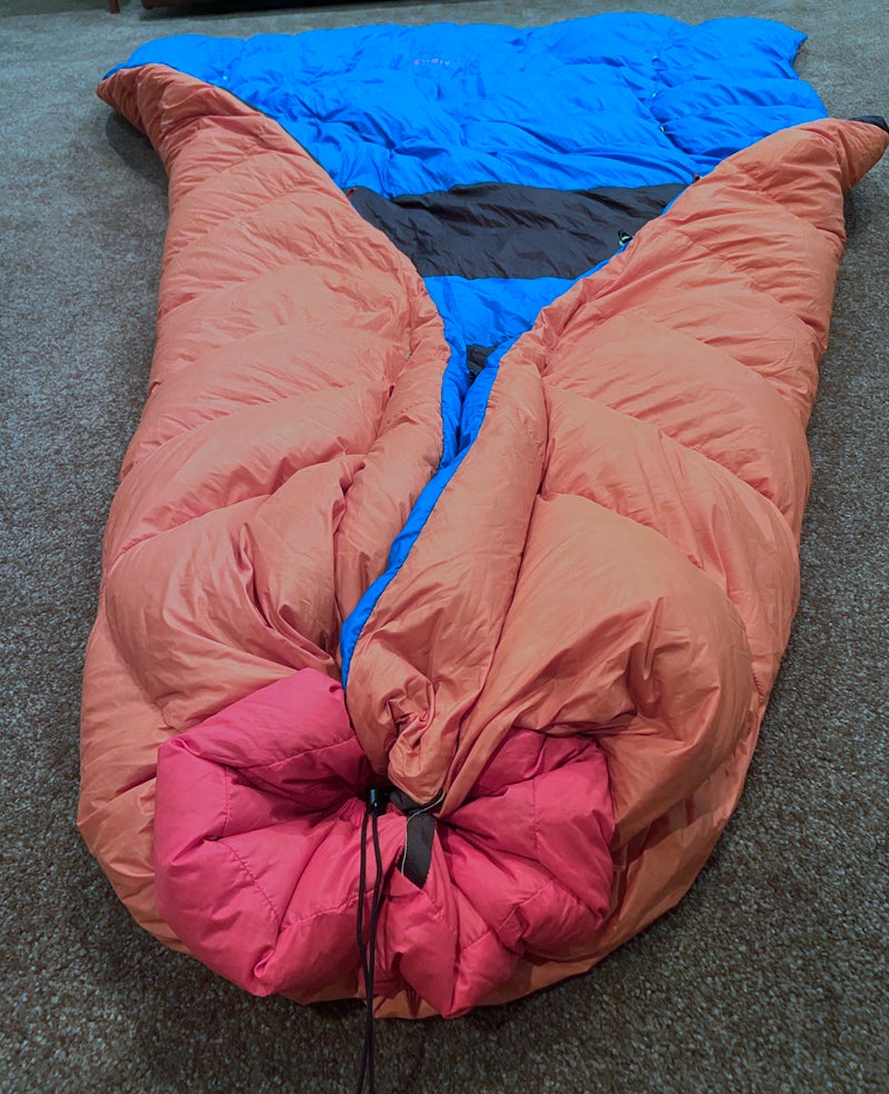 I used it in this configuration, but "upside down" so I could pull the top portion over me as a blanket. (Photo © Russ Chastain)