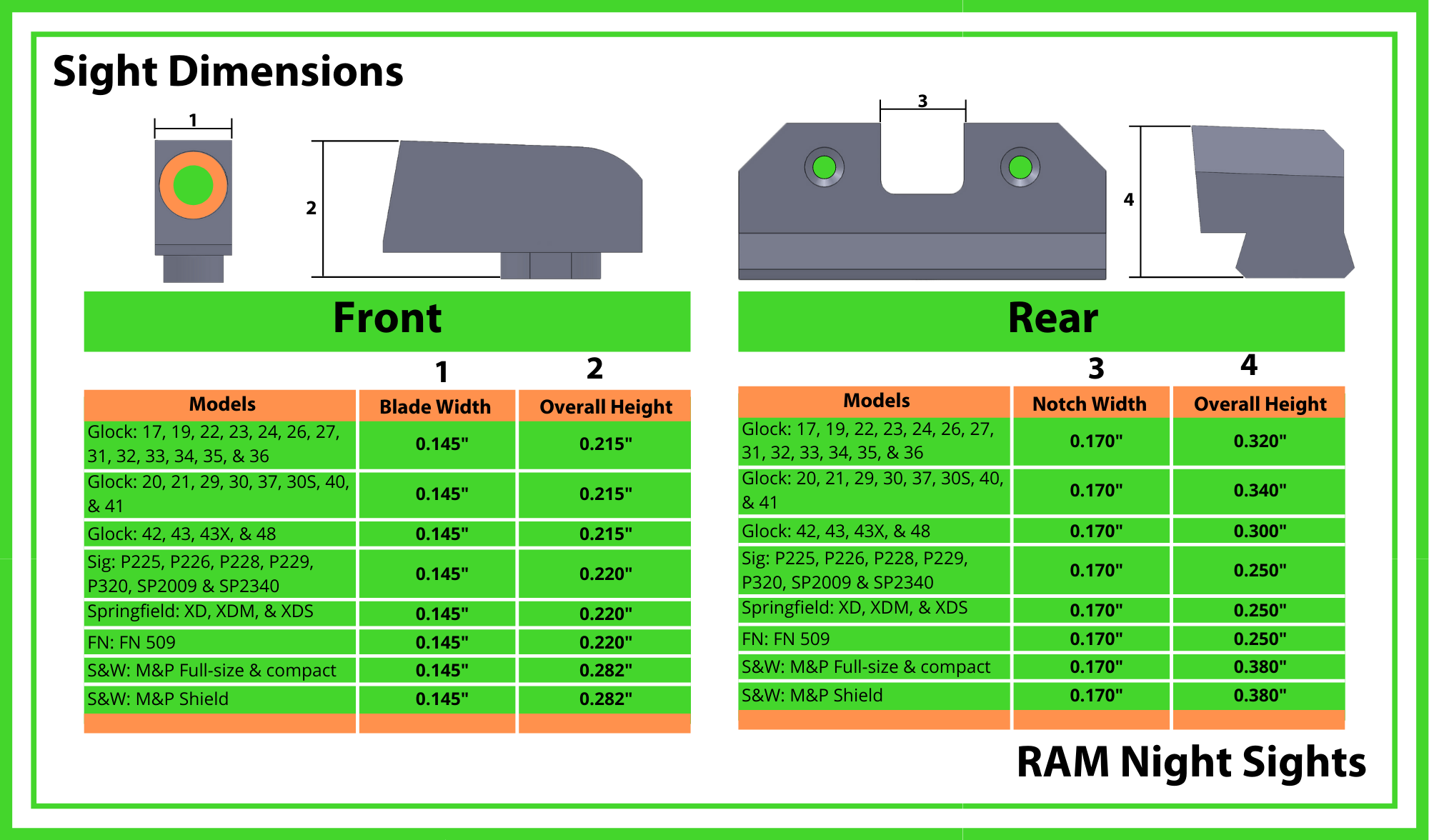 xs sights ram