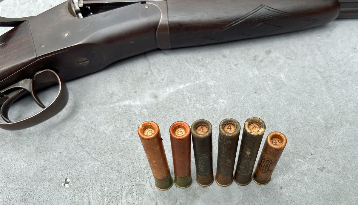 Some of the old paper shotgun shells I used to hunt with. Dad had this old gun bored out to accept 3" shells. (Photo © Russ Chastain)