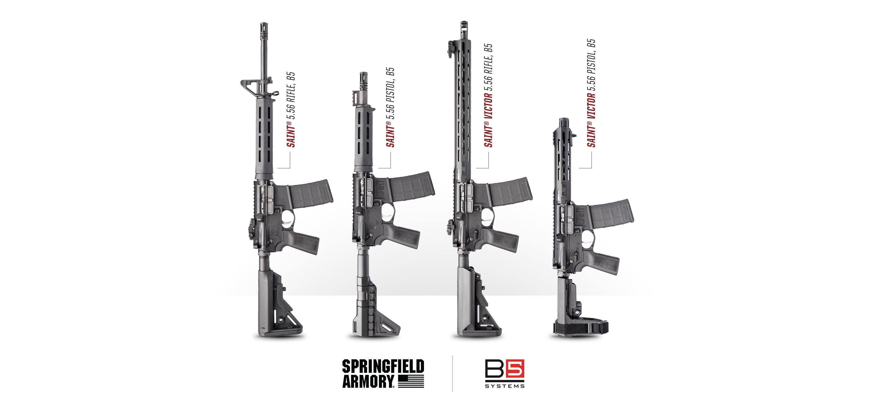 NEW B5 Systems Equipped Springfield SAINT AR-15 Rifles & Pistols NEW B5 Systems Equipped Springfield SAINT AR-15 Rifles & Pistols