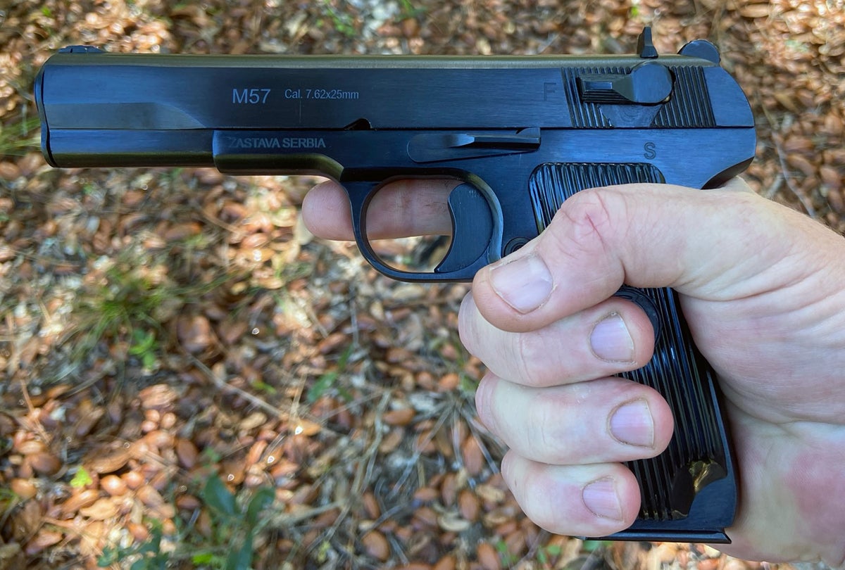 The Zastava M57 is a nice handful, and holding it feels great. (Photo © Russ Chastain)