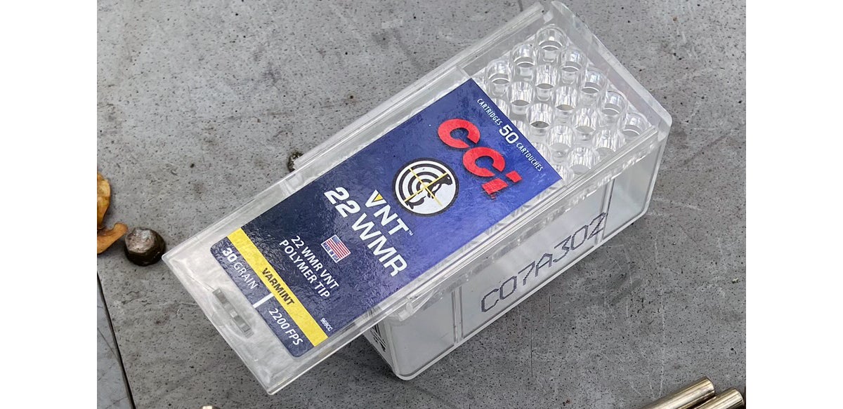 CCI CCI 22 WMR VNT ammo package. (Photo © Russ Chastain)