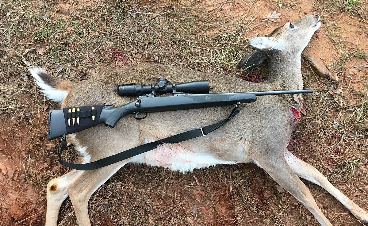 My first kill with Deer Season XP ammo was one shot into this big doe, which never took another step. (Photo © Russ Chastain)