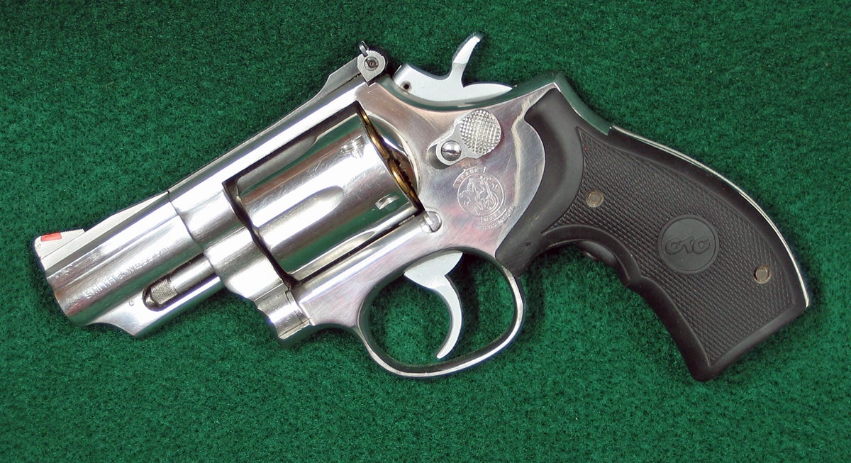 This S&W Model 66-2 revolver has a 2.5-inch barrel and a superb trigger pull. (Photo © Russ Chastain)