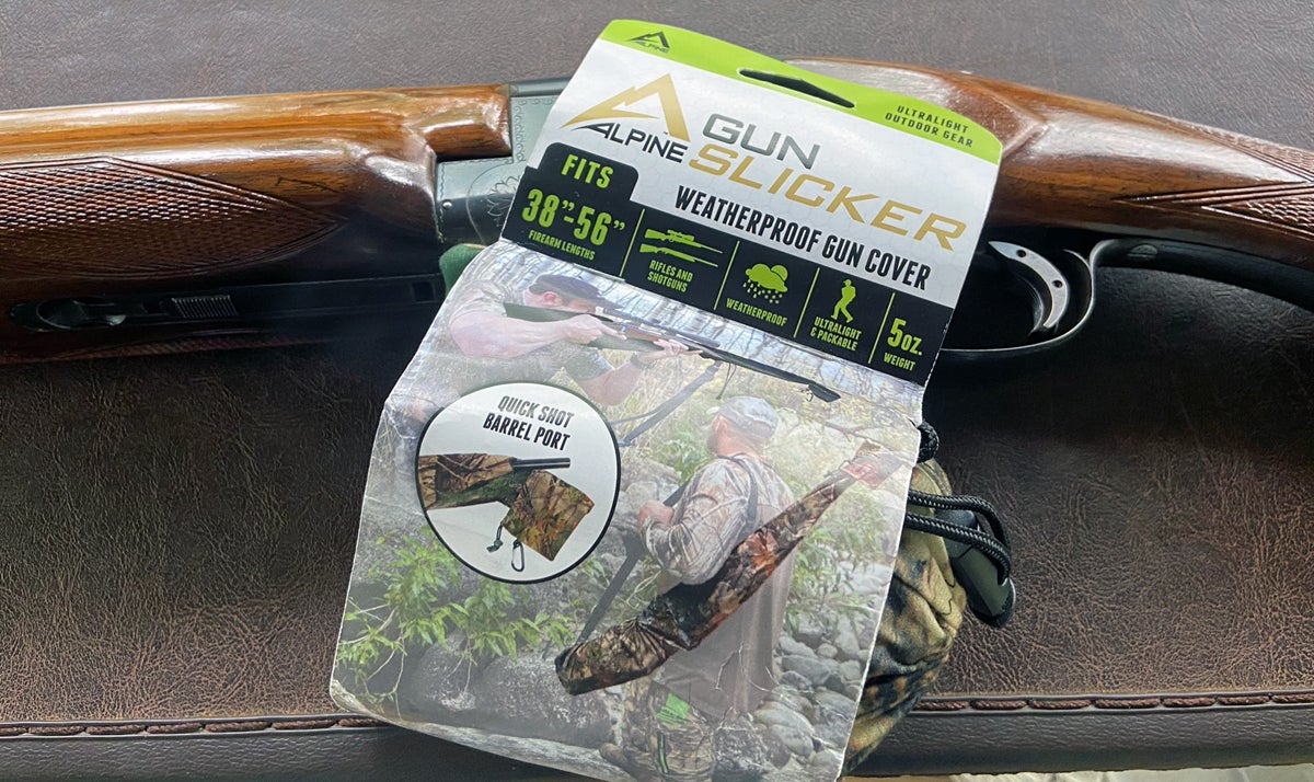 The Alpine Gun Slicker comes in this packaging. (Photo © Russ Chastain)