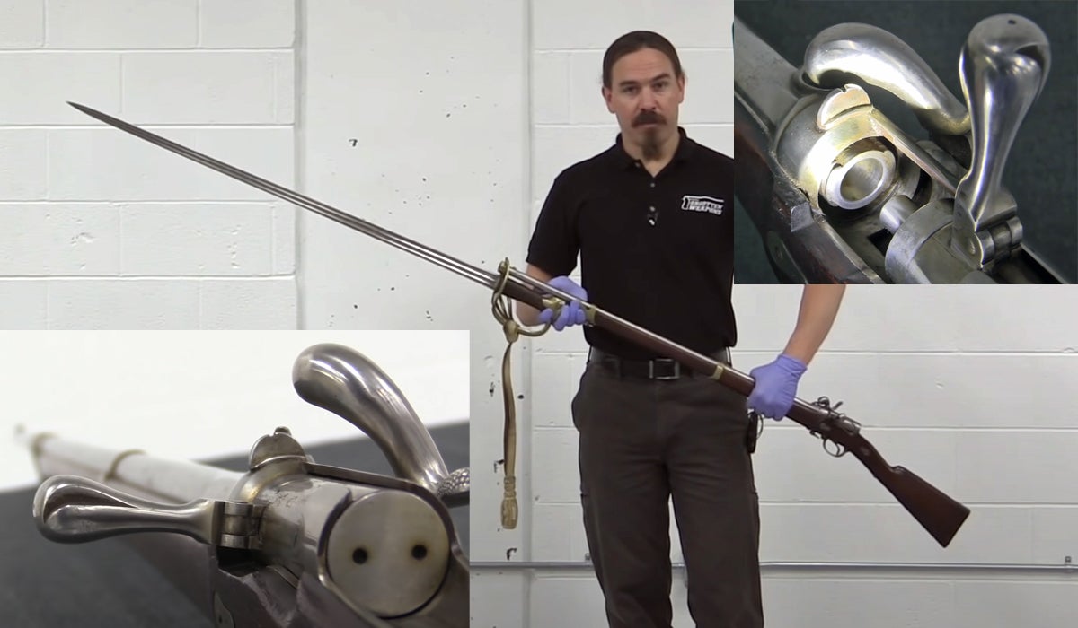 A Cap-Fired Breech Loading Musket Whose Bayonet is a Sword