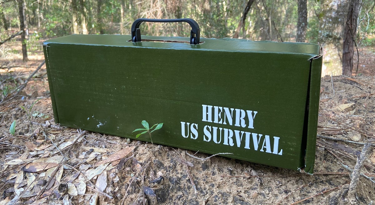 The Henry U.S. Survival AR-7 comes in this box. (Photo © Russ Chastain)