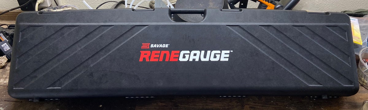 black metal The Renegauge comes in a nice hard case. (Photo © Russ Chastain)