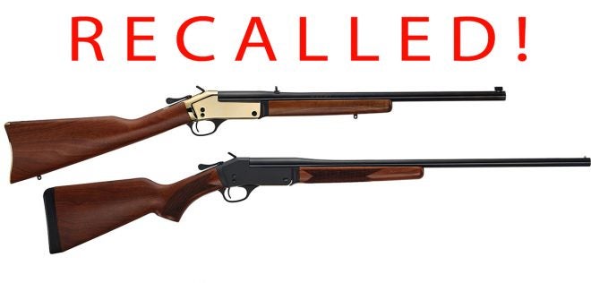 Recall of Henry Repeating Arms H015 Single Shot Rifles & Shotguns