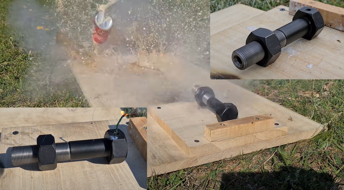 9mm Cannon Made from a Bolt & Nut 9mm Cannon Made from a Bolt & Nut