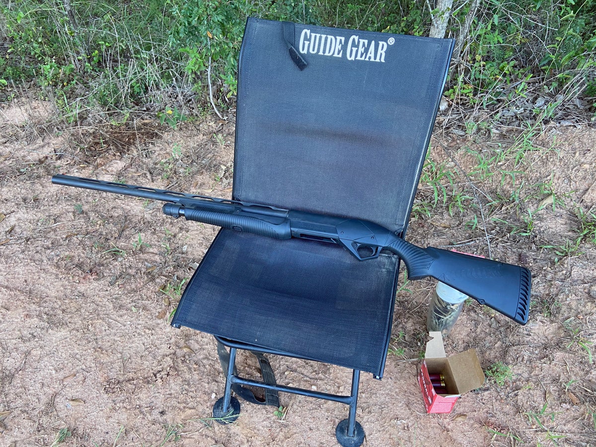 Shotgun, ice water, some shells, and a comfortable seat. (Photo © Russ Chastain)