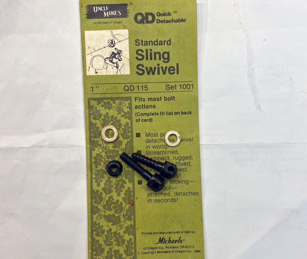 I had this old sling swivel stud kit in my goodies. (Photo © Russ Chastain)