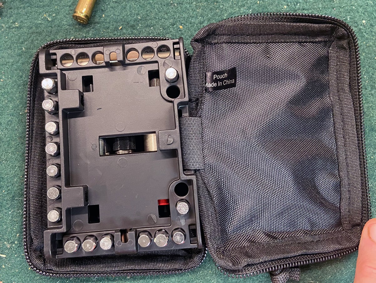 You could fit some more bits in the back of this case. The zipper case is made in China. (Photo © Russ Chastain)