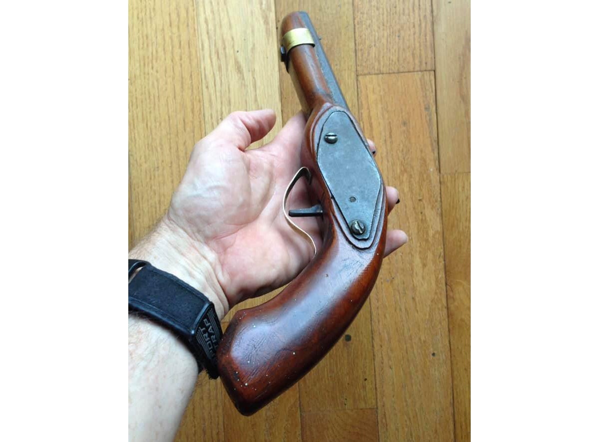 Left side of homemade muzzleloader pistol. (Image: Randy Snider, used by permission)