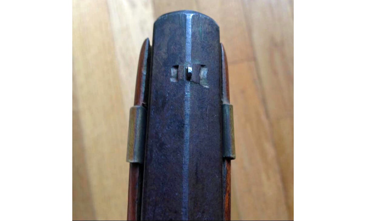 The front sight was also hand-filed and dovetailed in place. I wonder why he filed this dovetail opposite the rear one? (Image: Randy Snider, used by permission)