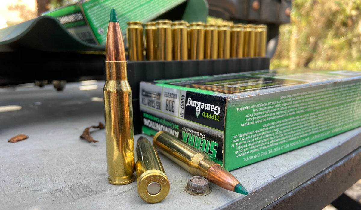 Sierra GameChanger 308 Win hunting ammo with 165-grain TGK bullets. (Photo © Russ Chastain)