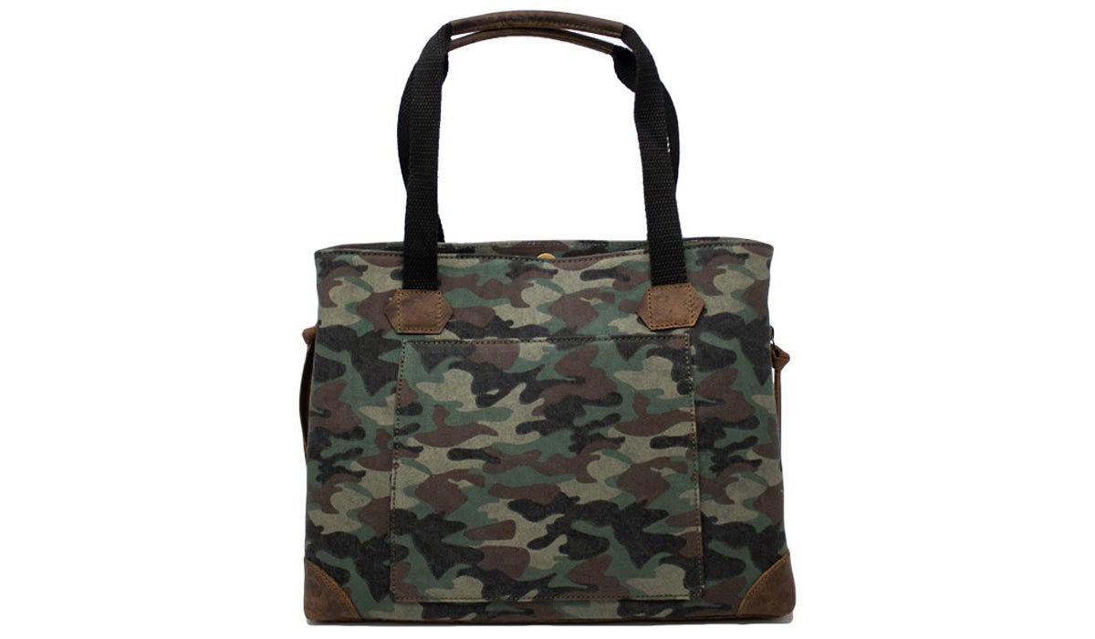 Versacarry concealed carry purse in camo canvas.