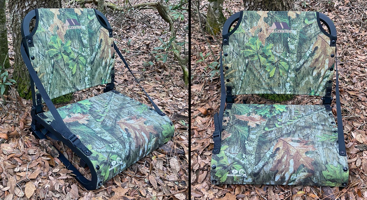 This turkey hunting seat is built for comfort. (Photo © Russ Chastain)