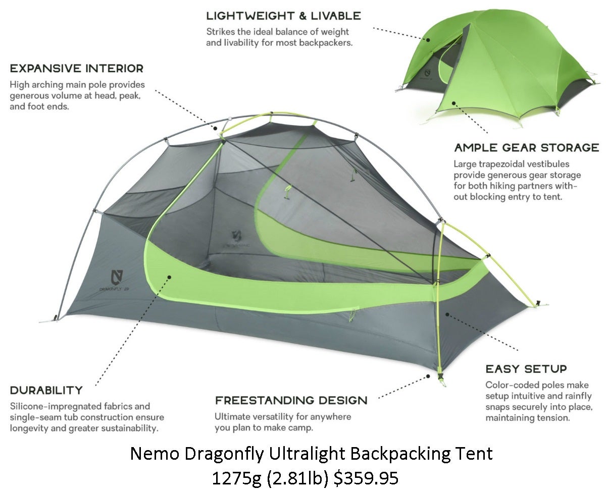 Nemo Dragonfly Ultralight Backpacking Tent