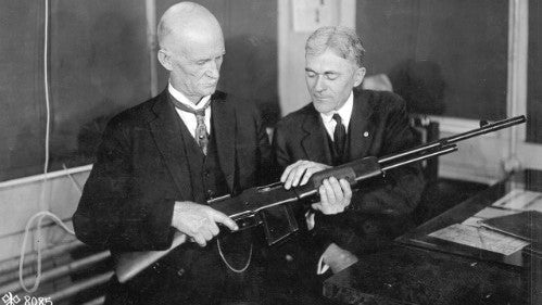 POTD: John Moses Browning Admiring the 1918 BAR