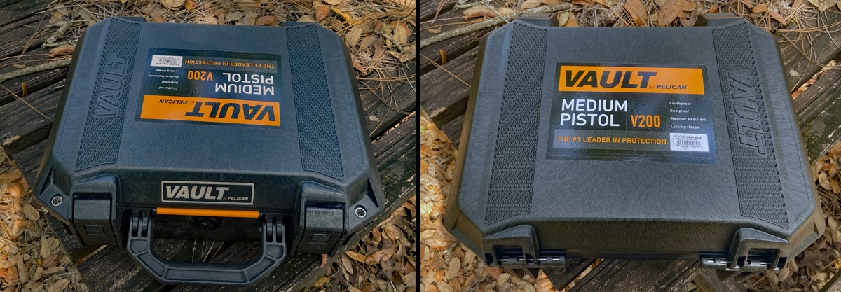 Pelican Vault V200 handgun case (Photo © Russ Chastain)