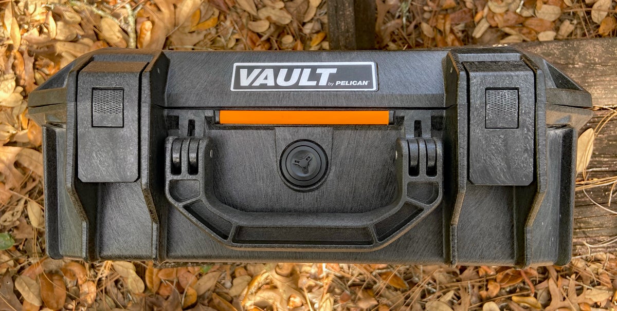 Front view of Pelican Vault V200 (Photo © Russ Chastain)