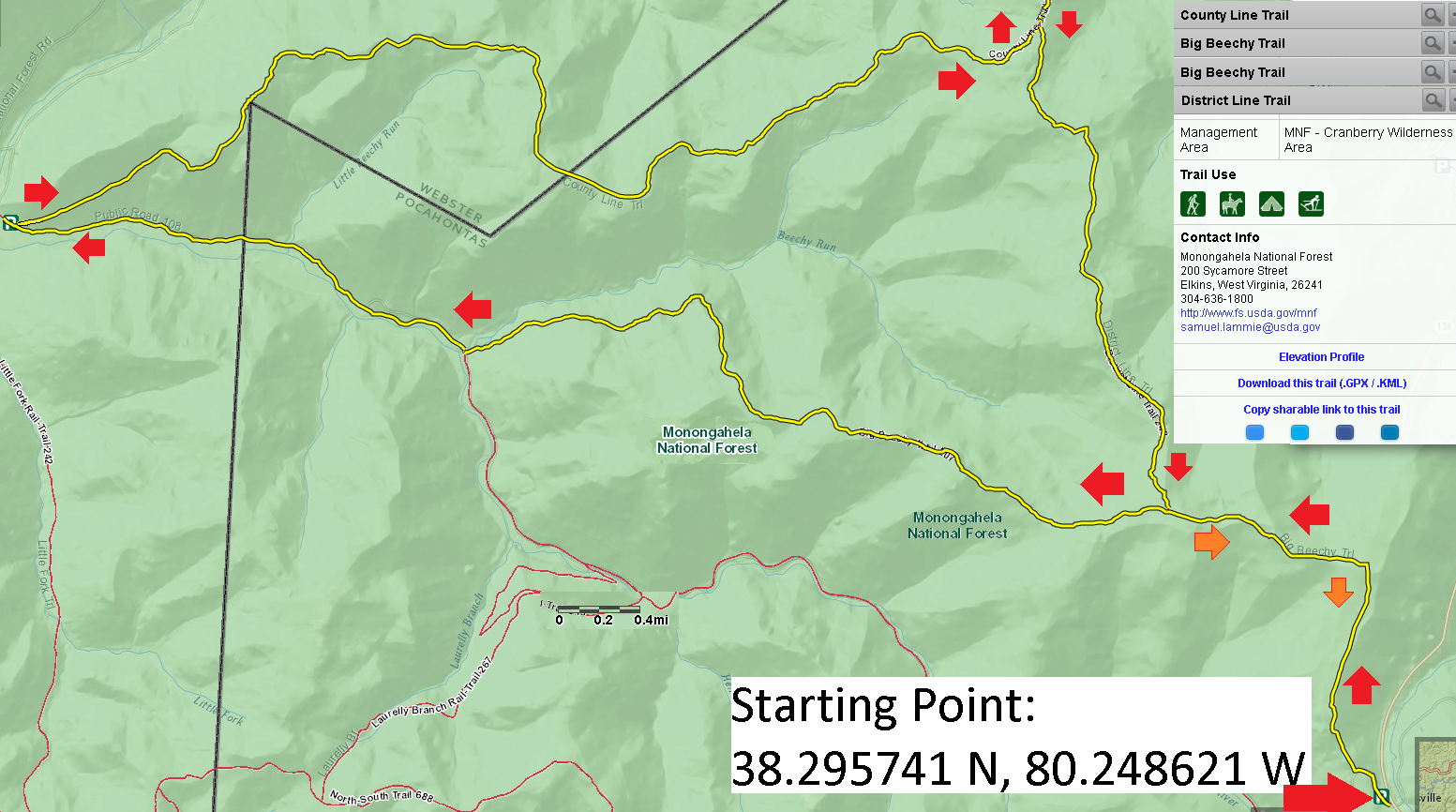 Cranberry Wilderness Trail Map The Path Less Traveled - Experiences Hiking In The Cranberry Wilderness