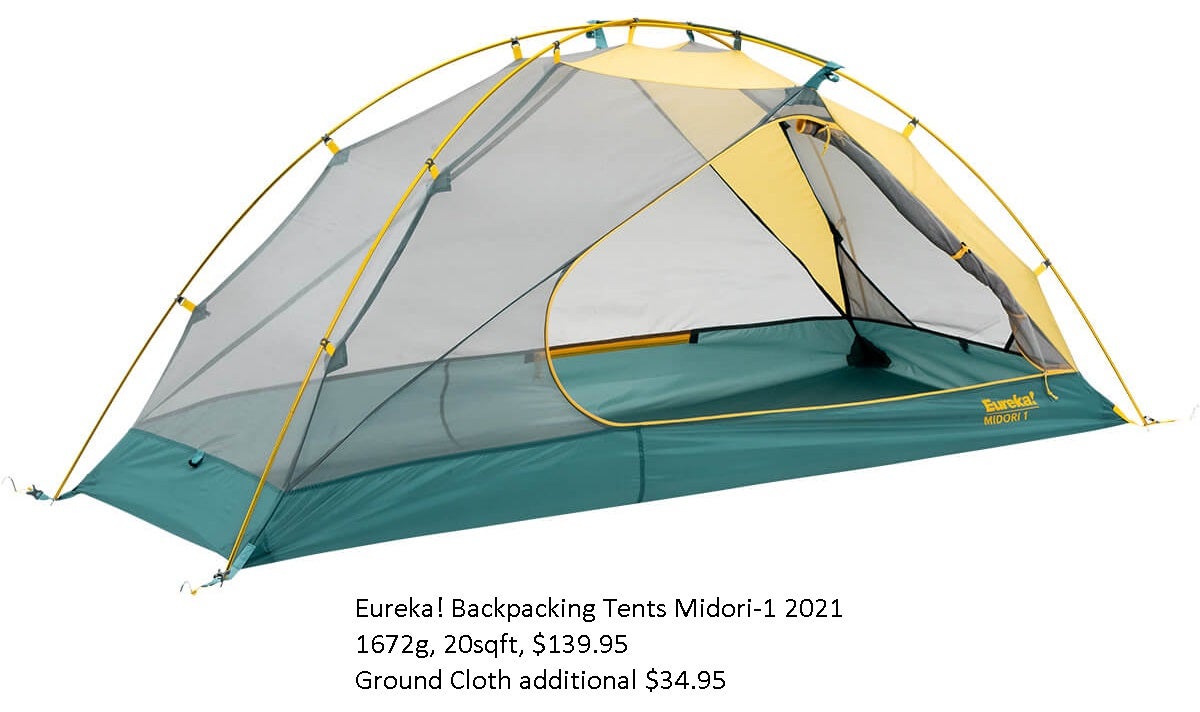 Walmart Moosejaw Lithic One Person Backpacking Tent EUREKA TENT