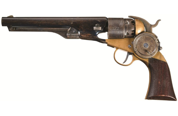 POTD: Colt Revolver with Mershon & Hollingsworth Self-Cocking Device
