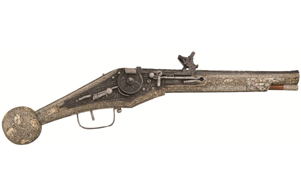 POTD: Engraved Wheellock Puffer Pistol with Inlaid Stock