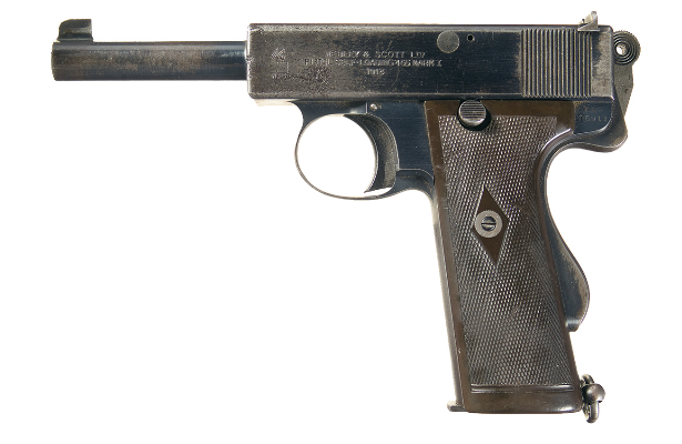POTD: Webley & Scott 1913 Mark I Semi-Automatic Pistol